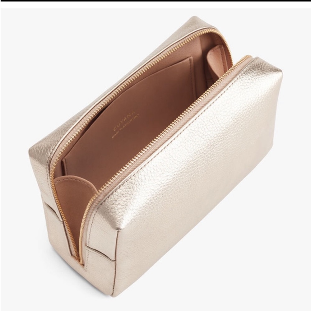 NWT Cuyana Champagne Vanity Case